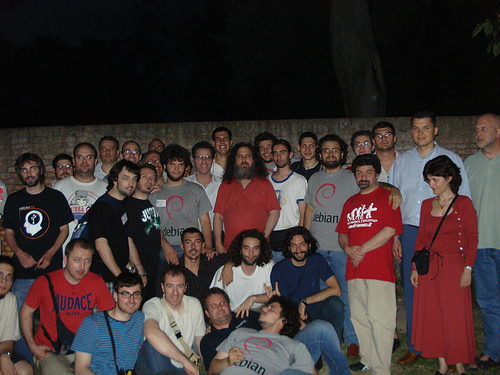 [Foto di gruppo alla cena del PLUTO Meeting 2007- foto di Carlo Avversari]
