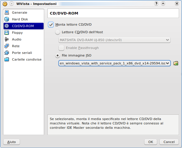 [Configurazione cdrom Virtualbox]